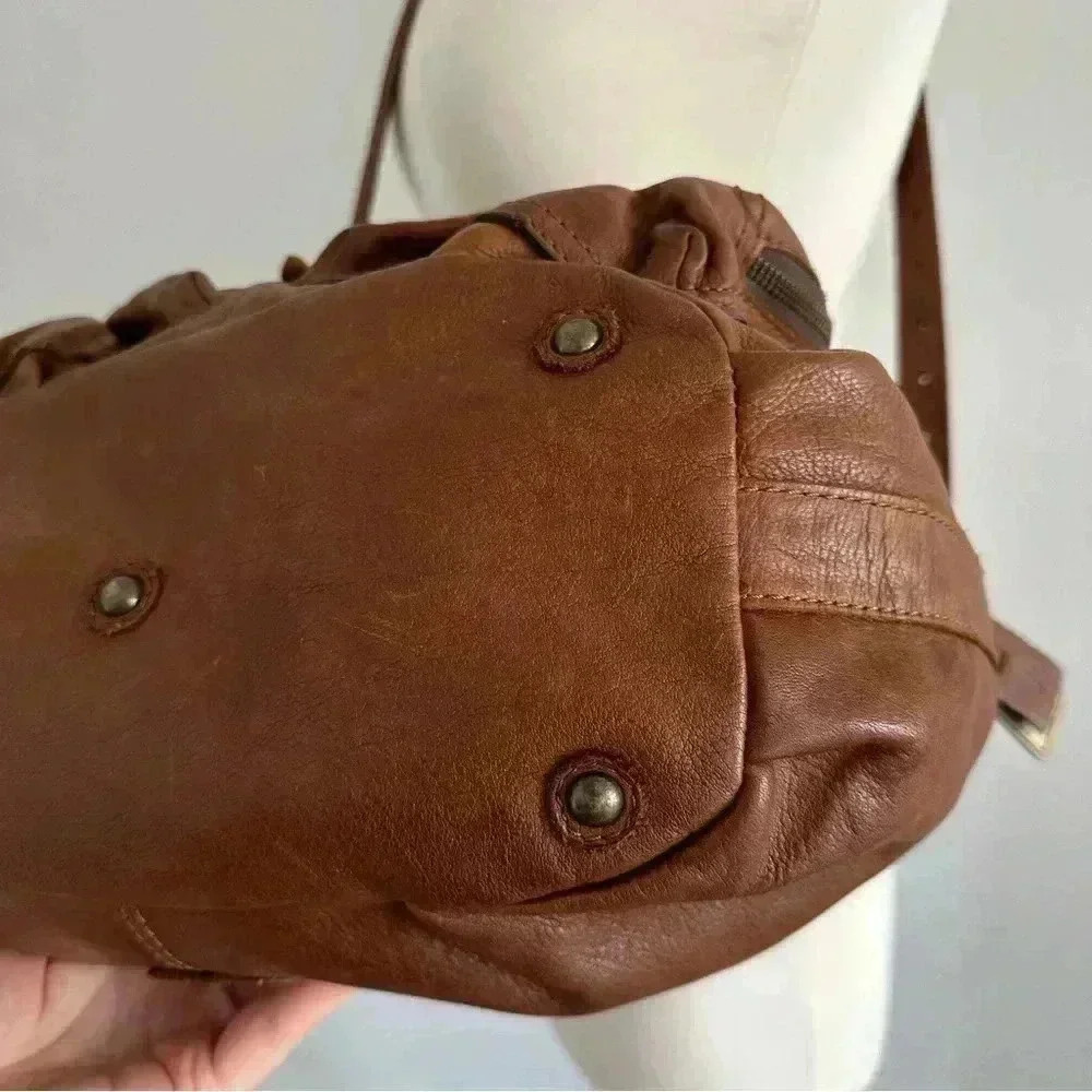 Frye Large Leather Drawstring Bag - image 8